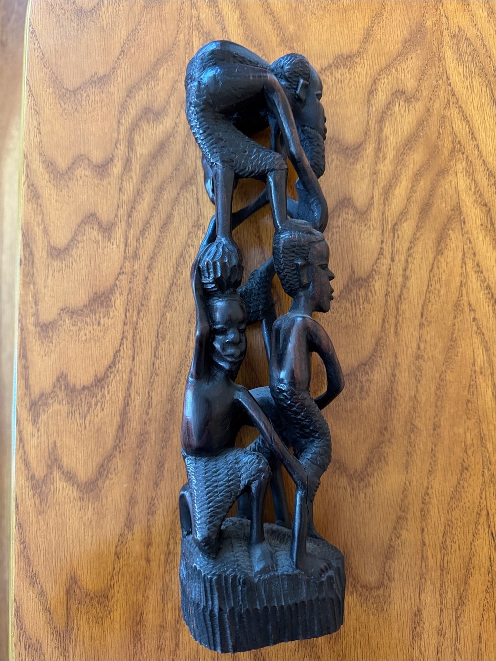African Ebony Wood Sculpture-Tree of Life-Makonde Tribe